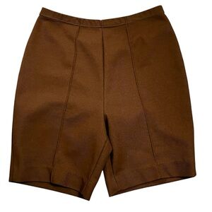 Vintage 70s Koret of California Brown High Waist Bermuda Shorts Pressed Creases